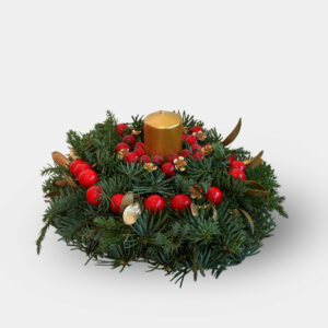 Kwiaty z dostawą Kraków 2 Stroik świąteczny na stół na Boże Narodzenie - Kwiaciarnia KWIATOSTACJA Kraków